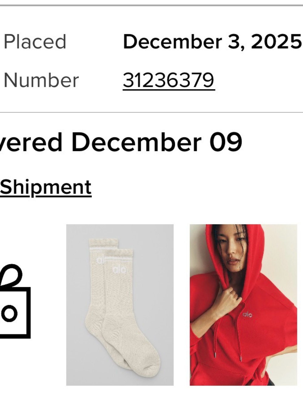 ALO Yoga Woman’s  Crewneck Hoodie in Bright Red - Picture 6 of 6